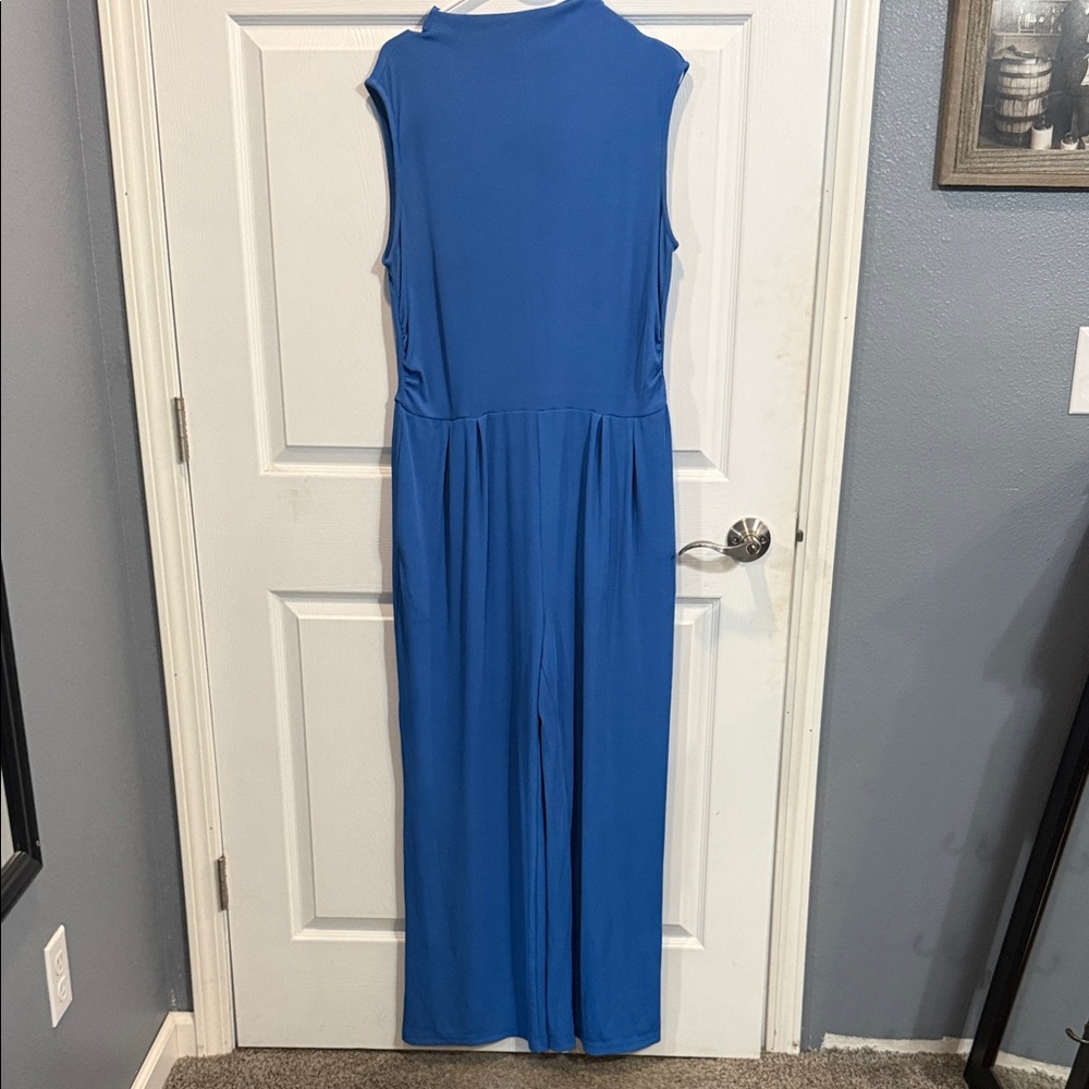 Blue Sleeveless Jumpsuit